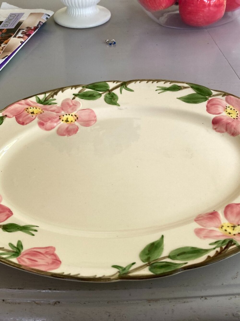 Franciscan  Desert Rose Serving Tray 14"X10" Vintage
